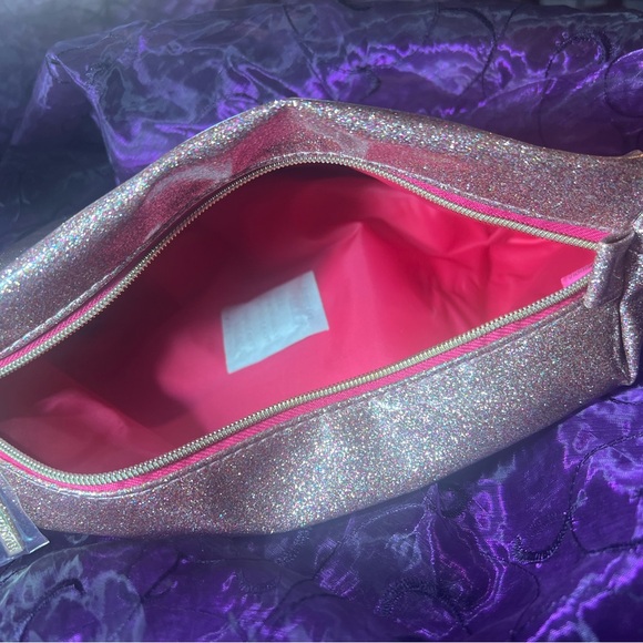 **** SOLD **** NWOT Large Lancôme Makeup Bag Glitter Multicolor - Picture 5 of 5